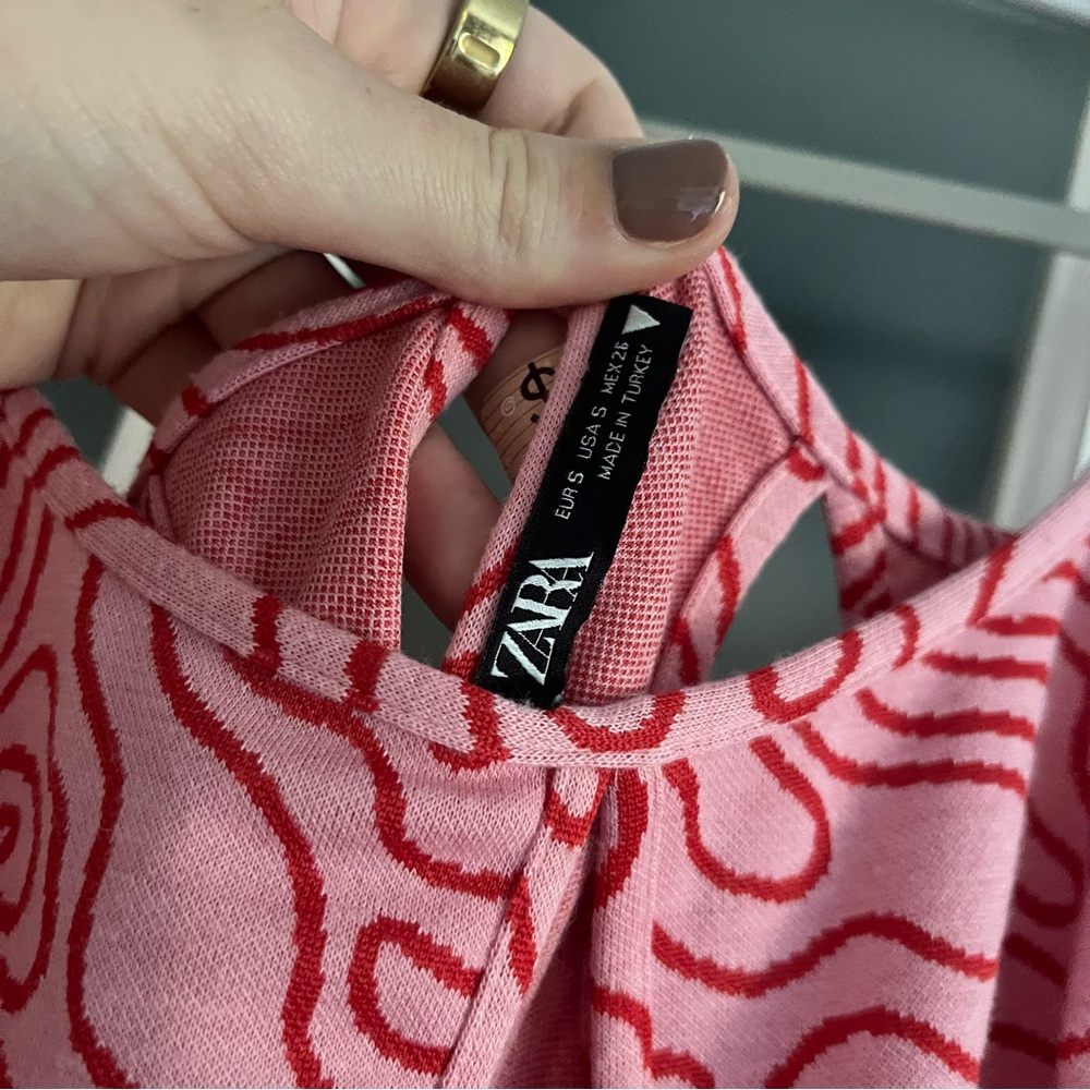 Zara Pink Swirl Maxi Dress - Picture 3 of 4